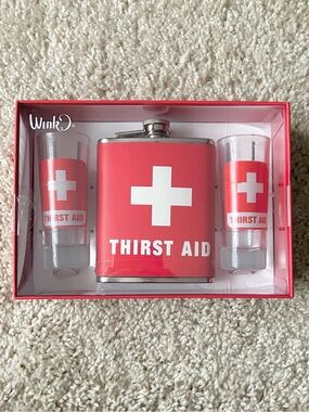 Wink | Thirst Aid Flask and Shot Glass Set